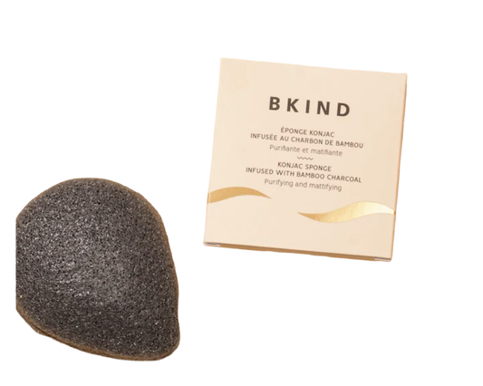 Cleansing Konjac Facial Sponge Purifying + Mattifying Bamboo Charcoal